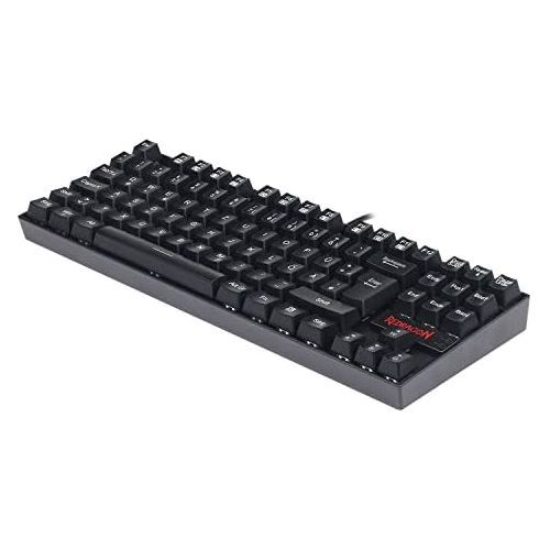  [아마존베스트]Redragon K552 Mechanical Gaming Keyboard 60% Mini TKL Keyboard with Red Switch 87 Keys for PC Gaming (Without Lighting - German QWERTZ)