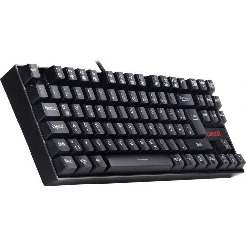  [아마존베스트]Redragon K552 Mechanical Gaming Keyboard 60% Mini TKL Keyboard with Red Switch 87 Keys for PC Gaming (Without Lighting - German QWERTZ)