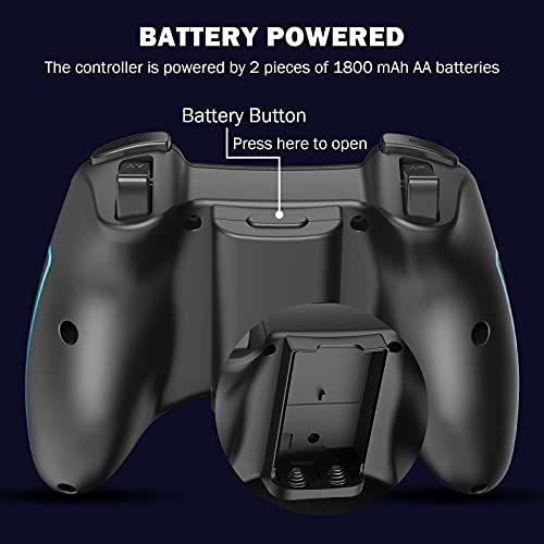  [아마존베스트]REDSTORM Wireless PC Controller 2er-Pack, USB Controller Windows Gamepad mit Dual Vibration, Turbo-Funktion, fuer PS3/ Android / Windows