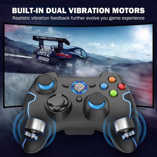  [아마존베스트]REDSTORM Wireless PC Controller 2er-Pack, USB Controller Windows Gamepad mit Dual Vibration, Turbo-Funktion, fuer PS3/ Android / Windows