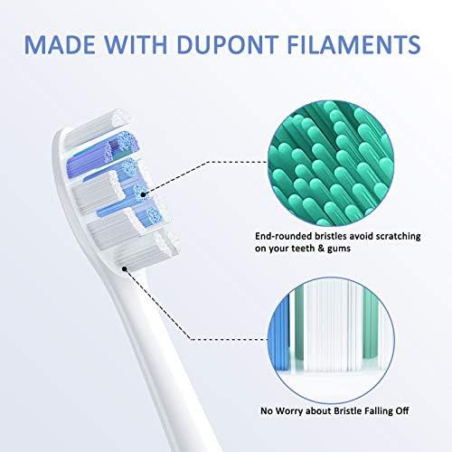  REDTRON Attachments Compatible with Philips Electric Toothbrush, Pack of 8 Electric Replacement Brush Heads Suitable for Gum Health, FlexCare, HealthyWhite, Essence+ and EasyClean