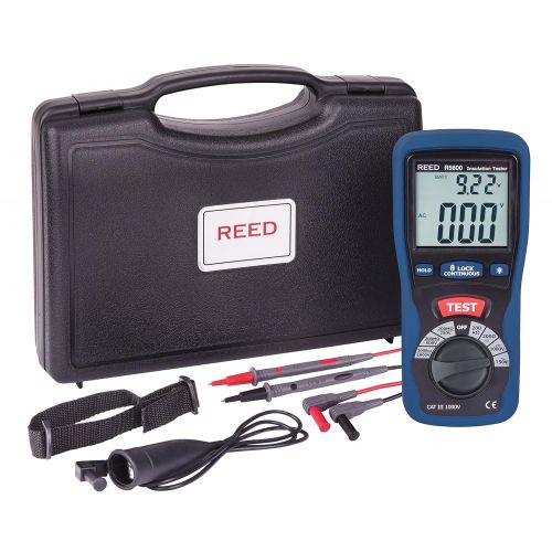  [아마존베스트]REED Instruments R5600 Insulation Tester and Multimeter (Megohmmeter), 2000 Ohms Resistance, 1000V Voltage