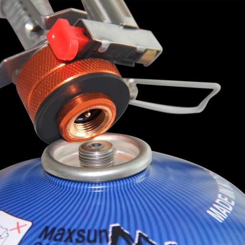  REEHUT Ultralight Portable Camping Stoves Backpacking Stove with Piezo Ignition Adjustable Valve Stainless Steel Material for Backpacking, Hiking, Riding, Mountaineering, Camping