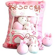 [아마존베스트]REFAHB Cute Plush Pillow Throw Pillow Removable Stuffed Animal Toys Creative Gifts for Girls (Bunny)