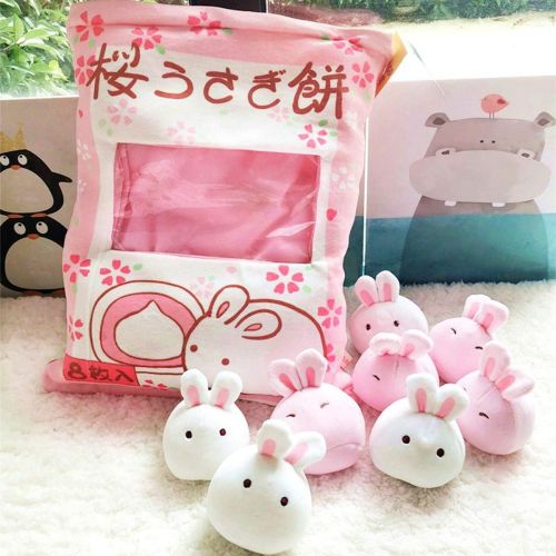  [아마존베스트]REFAHB Cute Plush Pillow Throw Pillow Removable Stuffed Animal Toys Creative Gifts for Girls (Bunny)