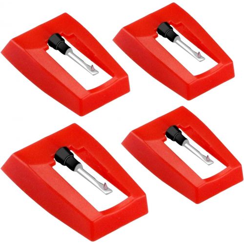  REKOBON Record Player Needle, Stylus Replacement for Turntable For Crosley Ion Jensen Victrola Sylvania Turntable Phonograph LP Vinyl Player (4 Pack)