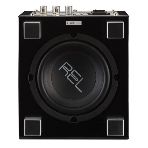  REL Acoustics T/Zero Subwoofer, 6.5 inch Down-Firing Driver, High Gloss Black