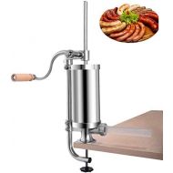 [아마존베스트]RELAX4LIFE Sausage Press Manual 1.5 L Sausage Machine with 4 Sausage Filling Pipes, Stainless Steel & Aluminium, Sausage Filler with Hand Crank and Table Clamp, for Home Kitchen, S