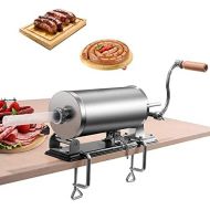 [아마존베스트]RELAX4LIFE 3.6 L Sausage Filler Manual Sausage Filling Machine with 4 Filling Pipes, Sausage Sprayer for Butchers & Bakery & Kitchen & Restaurant, Sausage Press with Table Clamp, S