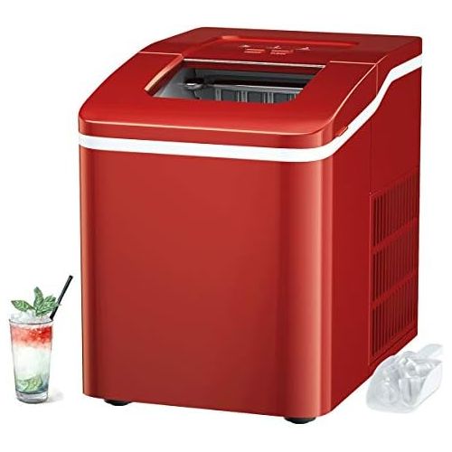  [아마존베스트]RELAX4LIFE Ice Cube Maker Portable 1.6 L Ice Maker 9 Ice Cubes in 8 Minutes Ice Cube Maker 12 kg per Day Silent Ice Maker with Self-Cleaning Function Including Scoop for Home Bar (