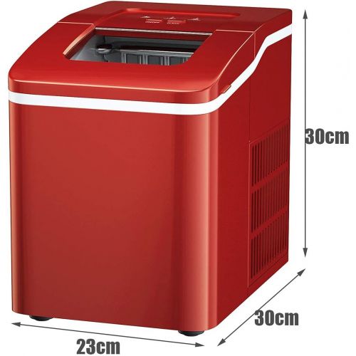  [아마존베스트]RELAX4LIFE Ice Cube Maker Portable 1.6 L Ice Maker 9 Ice Cubes in 8 Minutes Ice Cube Maker 12 kg per Day Silent Ice Maker with Self-Cleaning Function Including Scoop for Home Bar (