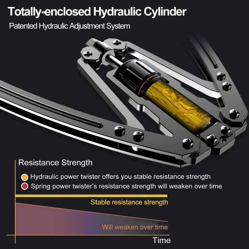  RELIANCER Adjustable Hydraulic Power Twister Arm Exerciser 22-440lbs Home Chest Expander Muscle Shoulder Training Fitness Equipment Arm Enhanced Exercise Strengthener Grip Bar Abdo