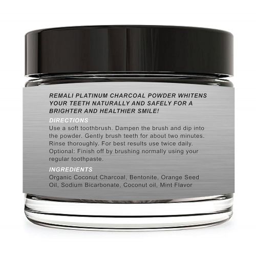  REMALI PLATINUM Activated Charcoal Teeth Whitening Powder - MADE IN USA from all...