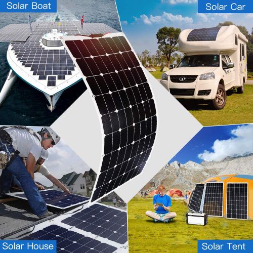  RENOGY Solar Panel 120W 18V 12V ETFE Bendable Flexible Ultra Thin Solar Charger with MC4 Connector Charging for RV Van Truck Car SUV Boat Cabin Tent