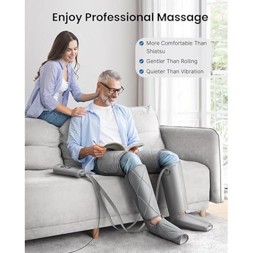  RENPHO Leg Massager FSA HSA Eligible, Air Compression Leg Massager for Circulation Pain Relief, 6 Modes 4 Intensities,Reduce Swelling, Muscles Relaxation Gifts for Men Women