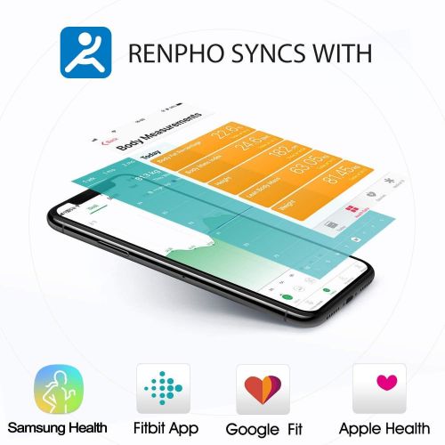  [아마존 핫딜]  [아마존핫딜]RENPHO Bluetooth Body Fat Smart Scale USB Rechargeable Digital Bathroom Weight Scale Body Fat Monitor with Smartphone App, 396 lbs