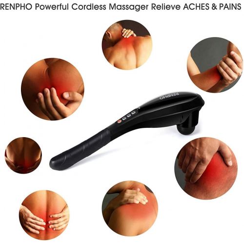  [아마존 핫딜] [아마존핫딜]RENPHO Rechargeable Hand Held Deep Tissue Massager for Muscles, Back, Foot, Neck, Shoulder, Leg, Calf Pain Relief - Cordless Electric Percussion Full Body Massage with Portable Des