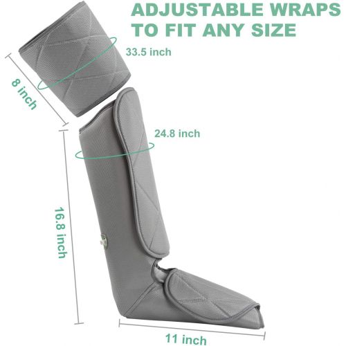  [아마존 핫딜] [아마존핫딜]RENPHO Leg Massager, Air Compression for Circulation Calf Feet Thigh Massage, Sequential Boots Device with Handheld Controller 6 Modes 4 Intensities, Helps Swelling and Edema Pains