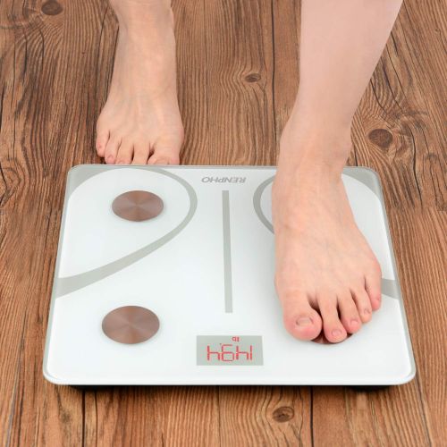  [아마존핫딜][아마존 핫딜] RENPHO Bluetooth Body Fat Scale Smart BMI Scale Digital Bathroom Wireless Weight Scale, Body Weight Scale with Smartphone App 396 lbs Digital Weight Scale - White