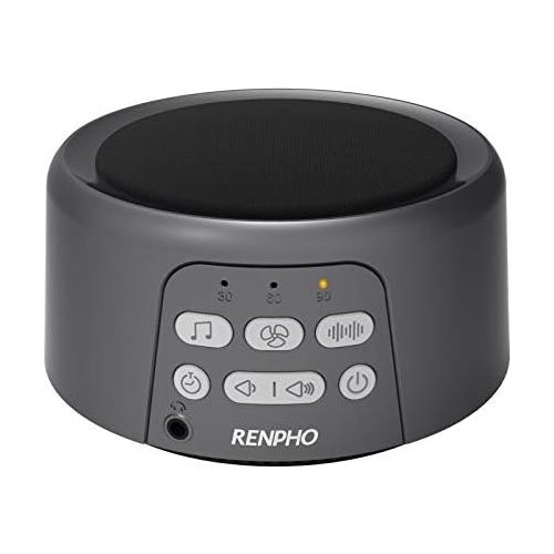  White Noise Machine, Sleep Sound Machine for Baby Kid Adult, RENPHO 36 HiFi Non-Looping Soothing Sound Sleep Therapy for Home Nursery Office Travel, 3 Auto-Off Timer & Memory Funct