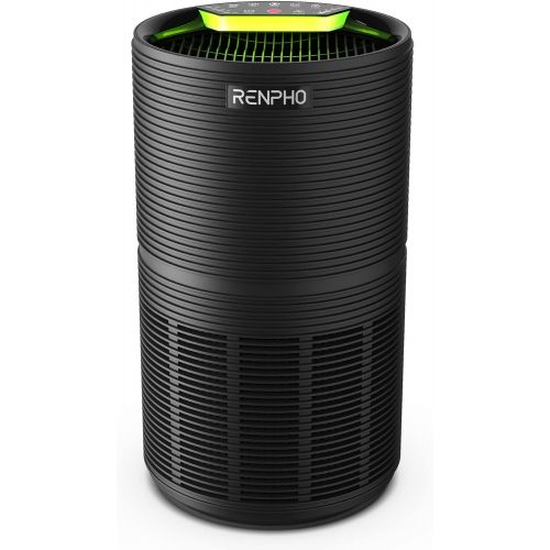  RENPHO Large Room Air Purifier 800 Ft², Air Quality Monitor, Smart Auto/Sleep Mode, True HEPA Filter, Home Air Purifier for Smokers Pet Hairs Pollen Dust Eliminator, 100% Ozone Fre