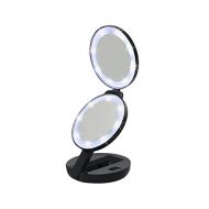 RENYAYA LED Illuminated Cosmetic Mirror,Convenience and High Definition Clarity Up Mirror Dressing Table Mirror with Touch Dimmable.