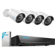 REOLINK 8CH 5MP Security Camera System, 4pcs Wired 5MP PoE Cameras for Home Security Outdoors, Smart Person Vehicle Detection, 4K 8CH NVR with 2TB HDD for 24-7 Recording, RLK8-410B4-5MP White