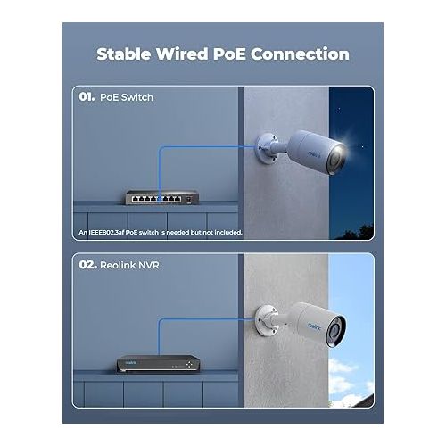  REOLINK 12MP PoE IP Camera Outdoor, Bullet Surveillance Cameras for Home Security, Smart Human/Vehicle/Pet Detection, 700lm Color Night Vision, Two Way Talk, Up to 256GB microSD Card, RLC-1212A