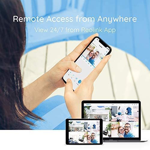  REOLINK Reolink 8CH 5MP PoE Home Security Camera System, 2 x Bullet & 2 x Dome Wired 5MP Outdoor PoE IP Camera, 5MP 8 Channel NVR Security System w 2TB HDD for 724 Recording Super HD RLK