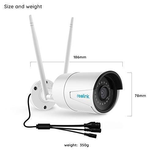  REOLINK Reolink RLC-410W Wireless Security Camera for Outdoor Surveillance, Ideal for Home and Business. Dual Band WiFi, 1440p HD, Night Vision, Motion Sensor, SD Card Slot