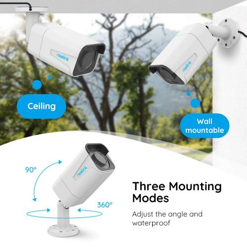 REOLINK Reolink 5MP (2560x1920) Super HD PoE Camera 4X Optical Zoom Outdoor/Indoor Video Surveillance Home IP Security IR Night Vision Motion Detection w/Phone App RLC-511
