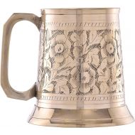 [아마존베스트]REPLICARTZ Brass German Style Beer Stein - Handcrafted Brass Antique Large Beer Stein Mug, Best Tankard Mug Gift For Beer Or Moscow Mule Lover - Capacity 500ml 16Oz