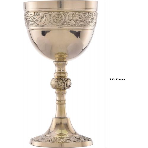  [아마존베스트]REPLICARTZ Brass Vintage Golden Chalice of King Arthur Medieval Decor Gothic Goblet 210 ml (Rose)