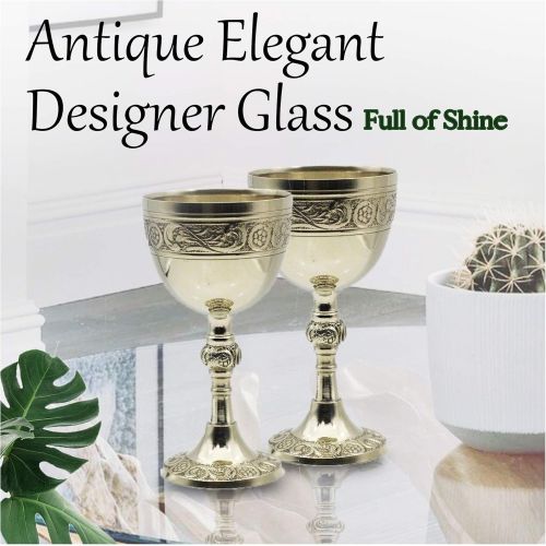  [아마존베스트]REPLICARTZ Brass Vintage Golden Chalice of King Arthur Medieval Decor Gothic Goblet 210 ml (Rose)