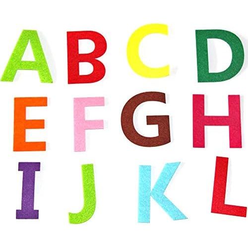  [아마존베스트]RERIVER 3.2 Felt Alphabet Letters A to Z ,Assorted Colors,26pcs