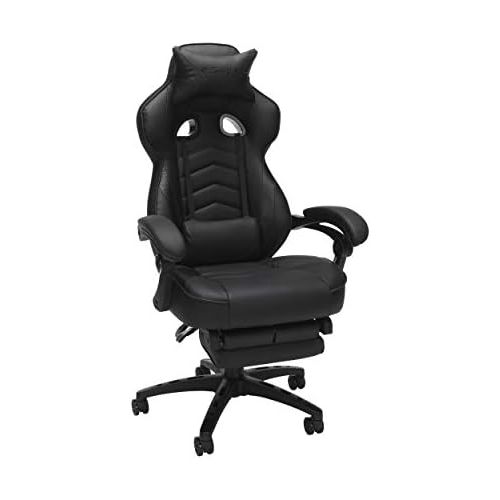  RESPAWN 110 Racing Style Gaming Chair, Reclining Ergonomic Chair with Footrest, in Black (RSP-110-BLK)