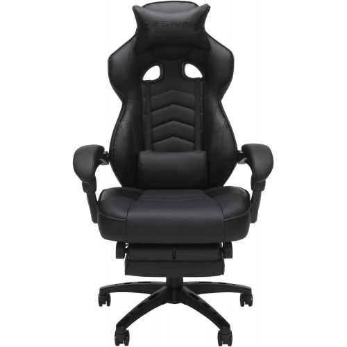  RESPAWN 110 Racing Style Gaming Chair, Reclining Ergonomic Chair with Footrest, in Black (RSP-110-BLK)