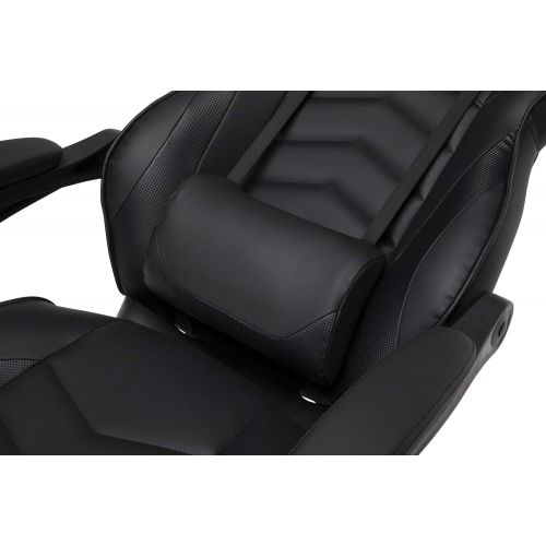  RESPAWN 110 Racing Style Gaming Chair, Reclining Ergonomic Chair with Footrest, in Black (RSP-110-BLK)