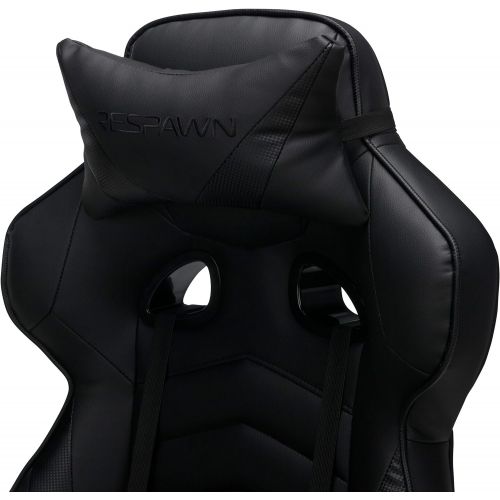  RESPAWN 110 Racing Style Gaming Chair, Reclining Ergonomic Chair with Footrest, in Black (RSP-110-BLK)