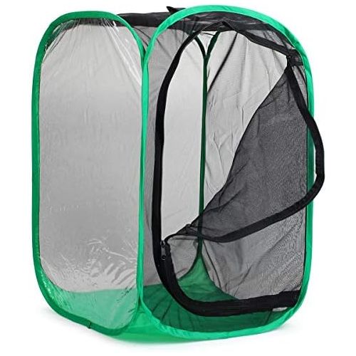  [아마존베스트]RESTCLOUD 36 Large Monarch Butterfly Habitat, Giant Collapsible Insect Mesh Cage Terrarium Pop-up 24 x 24 x 36 Inches