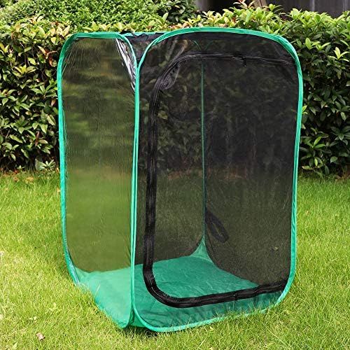  [아마존베스트]RESTCLOUD 36 Large Monarch Butterfly Habitat, Giant Collapsible Insect Mesh Cage Terrarium Pop-up 24 x 24 x 36 Inches