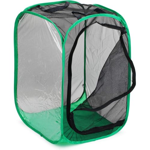  [아마존베스트]RESTCLOUD 36 Large Monarch Butterfly Habitat, Giant Collapsible Insect Mesh Cage Terrarium Pop-up 24 x 24 x 36 Inches