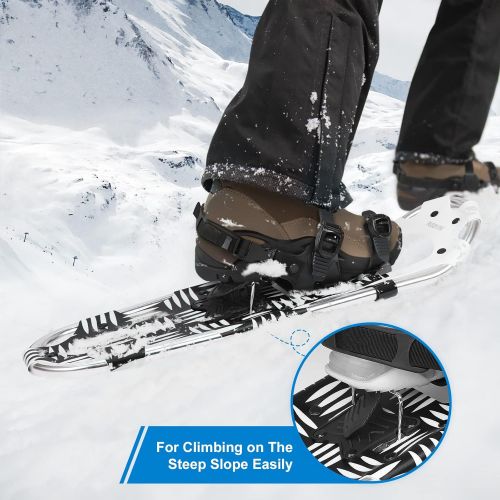  [아마존베스트]RESVIN Snow Shoes, Lightweight Aluminum Snowshoes for Men and Women, Adjustable Bindings Snowshoes with Carry Bag, 21/25/30