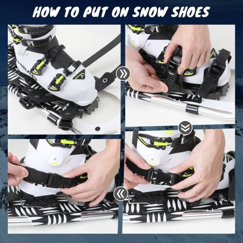  [아마존베스트]RESVIN Snow Shoes, Lightweight Aluminum Snowshoes for Men and Women, Adjustable Bindings Snowshoes with Carry Bag, 21/25/30