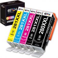 [아마존 핫딜] RETCH Compatible Canon 280 281 Ink Cartridges Replacement for Canon PGI-280XXL CLI-281XXL for Canon PIXMA TR7520 TS9120 TR8520 TS6120 TS6220 TS8220 TS8120 TS9520 TS6320 TS9521C TS8