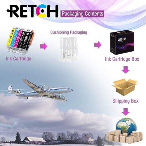  [아마존 핫딜] RETCH Compatible Canon 280 281 Ink Cartridges Replacement for Canon PGI-280XXL CLI-281XXL for Canon PIXMA TR7520 TS9120 TR8520 TS6120 TS6220 TS8220 TS8120 TS9520 TS6320 TS9521C TS8