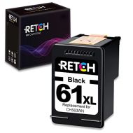 RETCH Re-manufactured Ink Cartridge Replacement for HP 61XL 61 XL for Envy 4500 5530 5534 5535 Deskjet 1000 1010 1510 1512 2540 3000 3050 3510 Officejet 2620 2622 4630 4635 (1 Blac