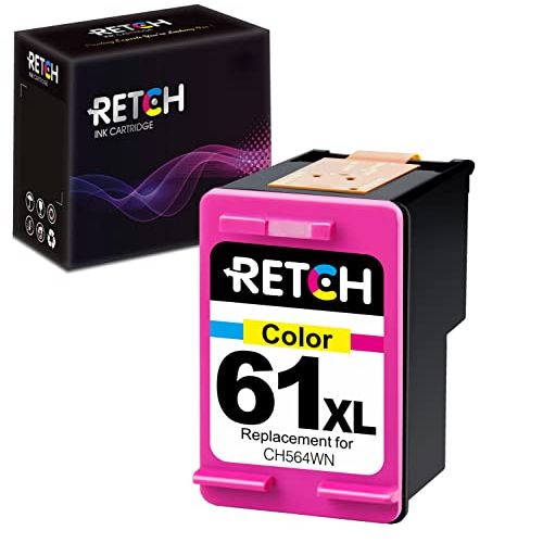  RETCH Re-manufactured Ink Cartridge Replacement for HP 61XL 61 XL for Envy 4500 5530 5534 5535 Deskjet 1000 1010 1510 1512 2540 3000 3050 3510 Officejet 2620 2622 4630 4635 (1 Tri-