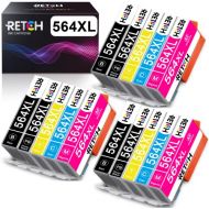 RETCH 564 Compatible Ink Cartridge Replacement for HP 564XL 564 XL for DeskJet 3520 3522 Officejet 4620 Photosmart 5520 6510 6515 6520 BB550 B109n Photosmart Plus AIO B209a Tray in