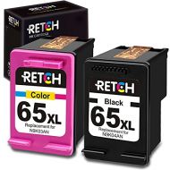 RETCH Remanufactured Ink Cartridges Replacement for HP 65 65XL Combo Pack to use with Envy 5055 5052 5058 DeskJet 3755 2655 2600 2620 2622 2624 2652 3752 3720 3721 3722 3723 Printe